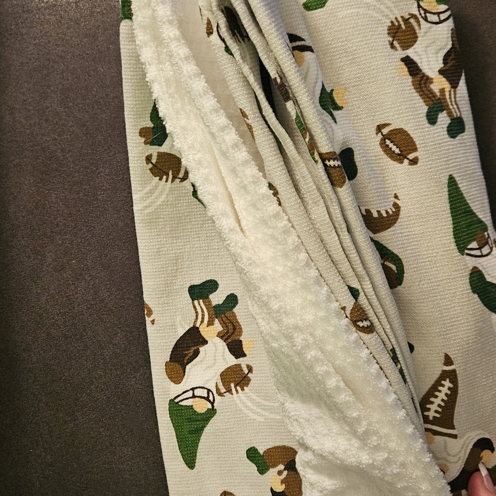 Football Gnome Patterned Kitchen Towels - 3 Count (100% Cotton) - Picture 3 of 7